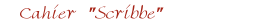 Cahier "Scribbe"
