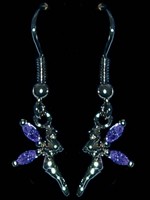 B. Oreilles F�es Argent ailes Violettes F�es Argent et Plaqu� Or