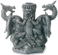 Bougeoir 2 Dragons D�corations Dragons