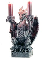 Double Bougeoir Dragon Noir Senteurs F�eriques
