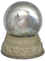 Petite Boule � Neige Licorne Couch�e Boules � Neige