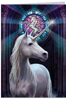Carte Anne Stokes - Enlightnment Unicorn Cartes avec Enveloppes
