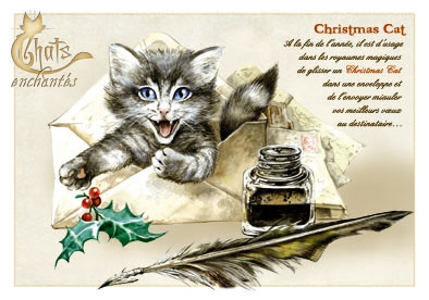 Image du jour / et belles images . Carte_severine_pineaux_decembre_-_chat_christmas_cat_-_cpk030_prd