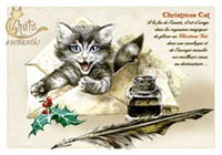Carte S�verine Pineaux - Christmas Cat S�verine Pineaux