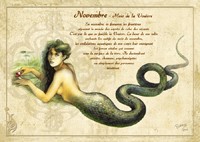 Carte S�verine Pineaux - Novembre, Mois de la Vouivre S�verine Pineaux
