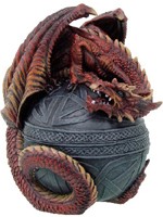 Coffret boule avec Dragon Rouge D�corations Dragons
