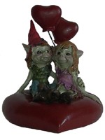 Couple Pixies sur Coeur