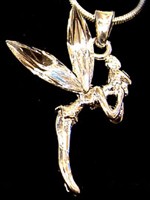 Pendentif F&eacute;e Ailes Bleues
