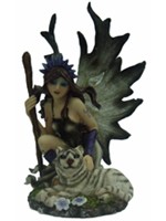 F�e avec Tigre Blanc F�es Fairy Dreams