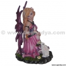 figurine de f&eacute;e enceinte rose