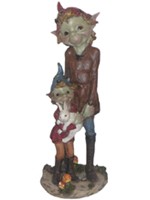 Figurine de Pixie Papa avec son enfant Pixies et Famille