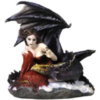 Femme avec Dragon Figurines de dragons