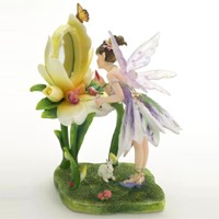 F�e coquette avec miroir Figurines Faerie Glen