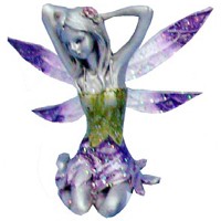 F�e Lotus Violette en m�tal F�es en M�tal