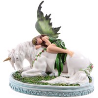 F�e endormie sur Licorne Figurines de F�es Divers