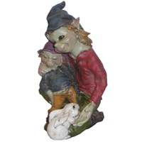 Pixie avec Enfant et Lapin Pixies et Famille
