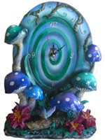 Pendule Wonderland Bleue Horloges F�eriques