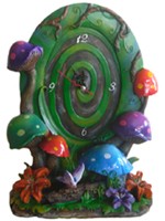 Pendule Wonderland Verte Horloges F�eriques