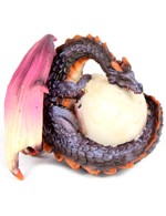 Dragon Violet avec Oeuf Figurines de dragons