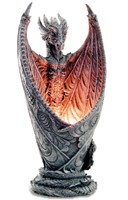 Lampe Dragon avec ailes repli�es Lampes F�eriques
