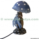 lampe f&eacute;e bleue sous champignon