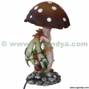 lampe f&eacute;e verte sous champignon