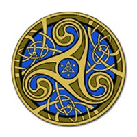 Magnet Triskel Bleu Magnets F�eriques