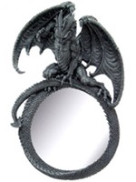 Miroir Dragon Noir D�corations Dragons