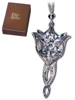 Pendentif d'Arwen Etoile du Soir + cha�ne - Argent Massif Bijoux Seigneur des Anneaux