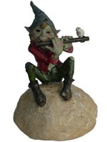 Pixie flute sur rocher