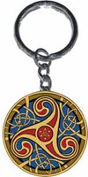 Porte-Clefs Triskel Rouge et Bleu Porte Clefs