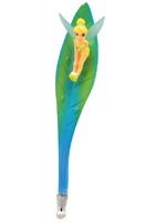 Stylo F�e Clochette sur Feuille Verte Stylos F�eriques