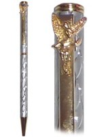 Stylo F�e en m�tal argent� Stylos F�eriques