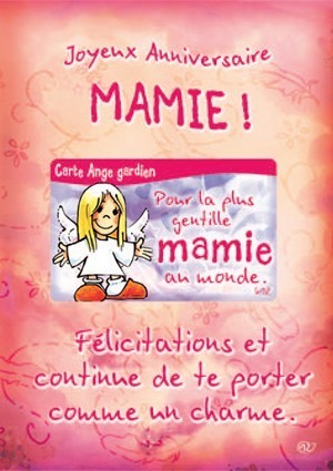 Carte Ange Gardien Joyeux Anniversaire Mamie