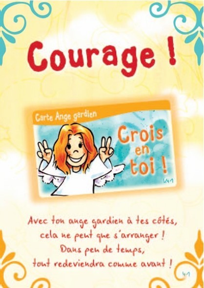Carte Ange Gardien Courage Carte Ange Gardien Courage