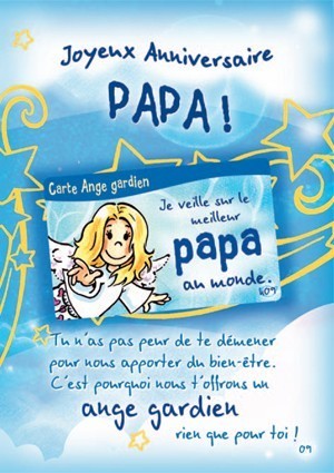 Carte Ange Gardien : Joyeux Anniversaire Papa