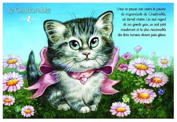 Carte Postale Severine Pineaux Chat Le Chadorable Cpk133