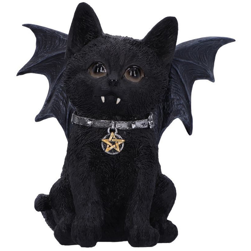 Fée gothique avec son chat noir