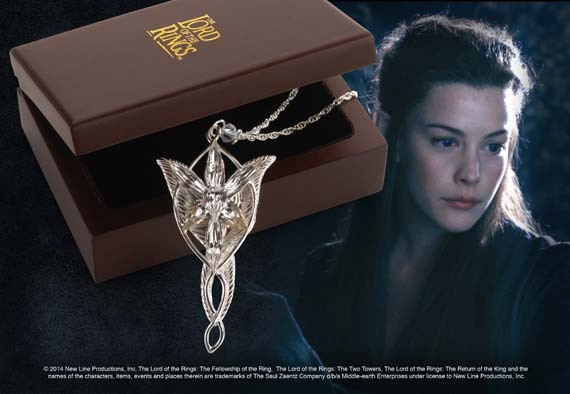 Pendentif d'Arwen Etoile du Soir + chaîne - Argent Massif