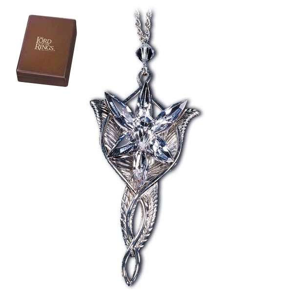 Pendentif d\u0027Arwen Etoile du Soir + chaîne , Argent Massif / Bijoux Seigneur des