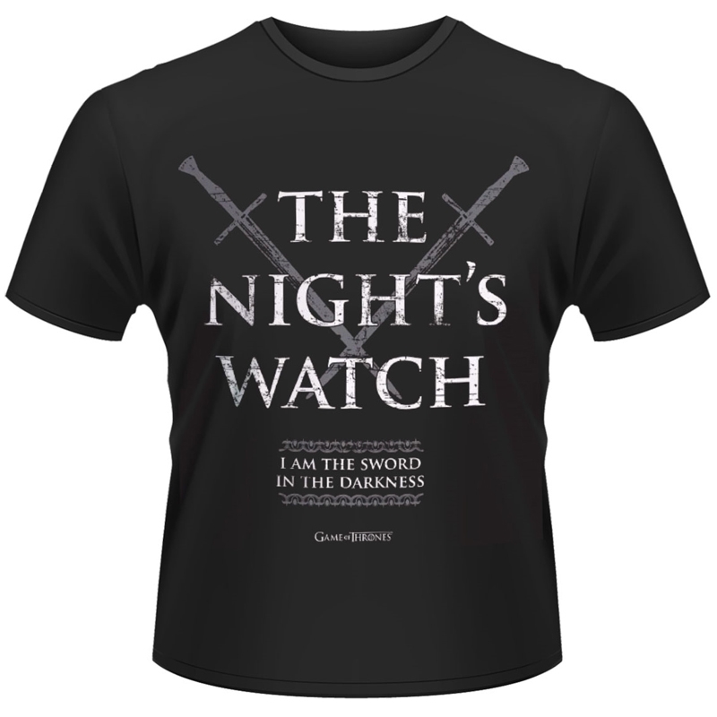 T-shirt Game Of Thrones Jon Snow – Homme Taille M – Garde De Nuit – Neuf